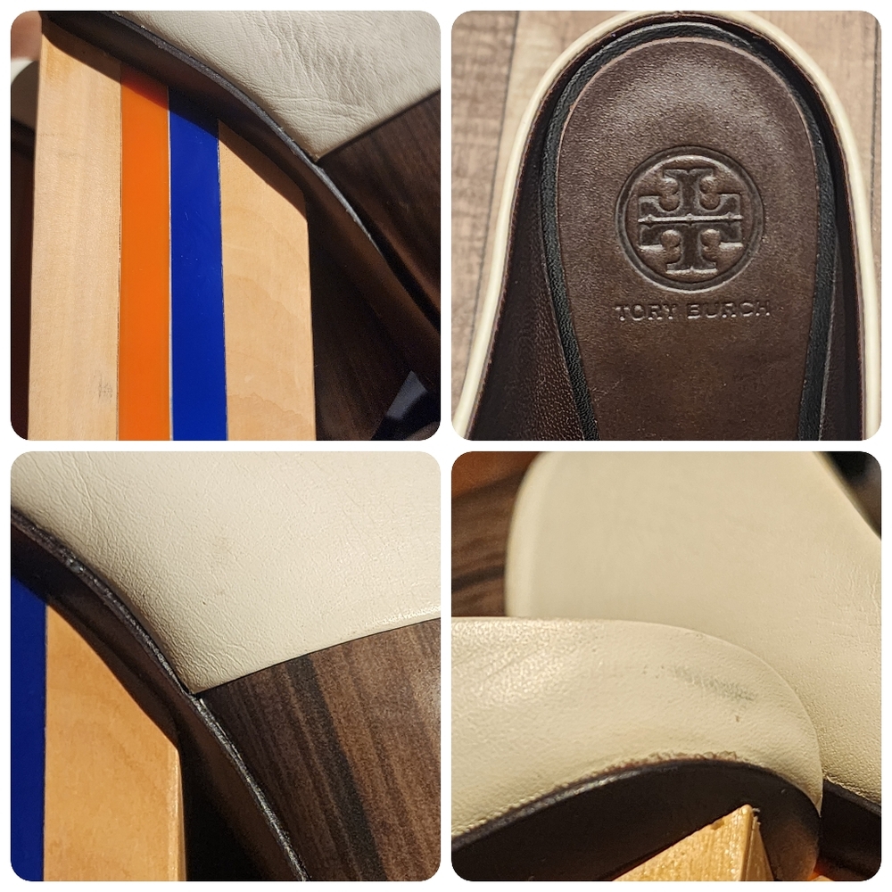Tory Burch Mika Colorblock Mules Size 6 - Picture 13 of 14